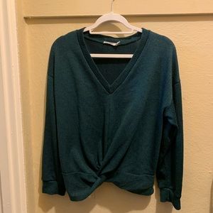 Cute emerald green light sweater